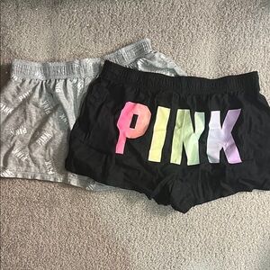 PINK Victoria's Secret Black and Gray Shorts